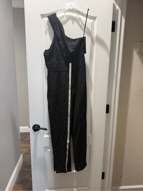 Black Halo Black One-Shoulder Jumpsuit